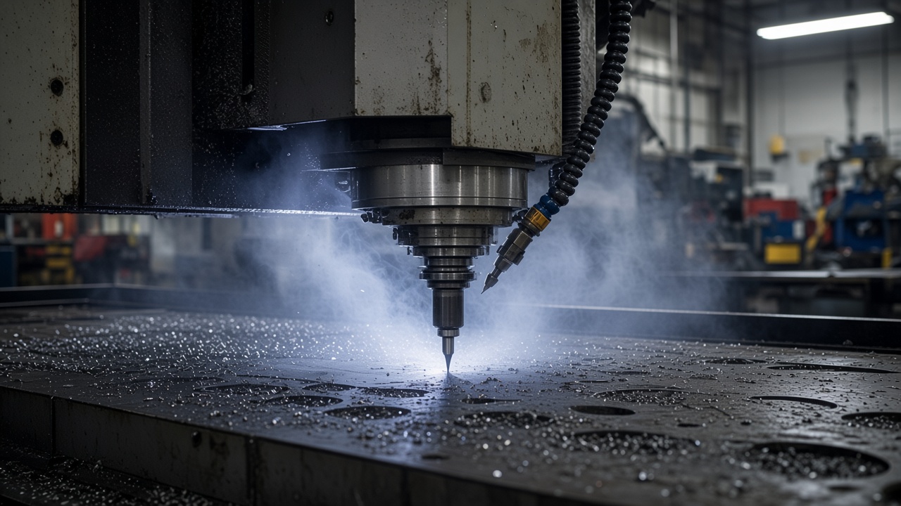 CNC mill on a shop floor, the kind of capability Willow Grove and Horsham manufacturers need buyers to find.